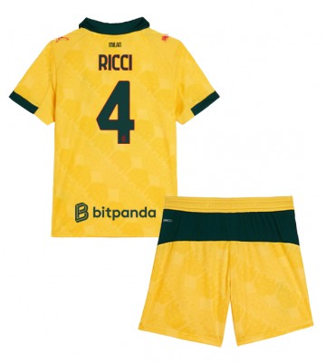 AC Milan Samuele Ricci #4 Replik 3rd trikot Kinder 2025-26 Kurzarm (+ Kurze Hosen)